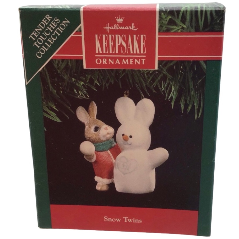 Hallmark 1991 “Snow Twins” Christmas Ornament - Picture 6 of 10